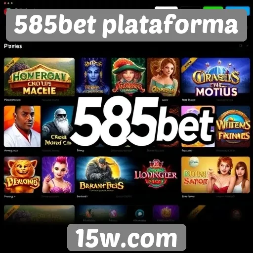Variedade de jogos disponíveis no site 585bet